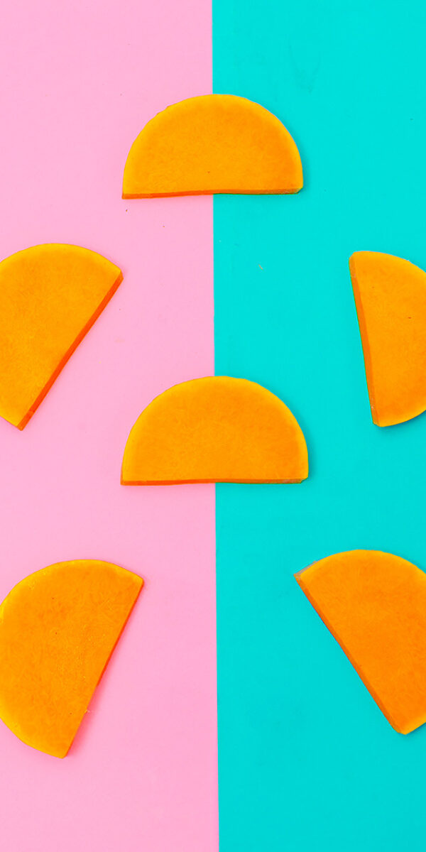 Pumpkin Pieces Raw Vegan Minimal art style